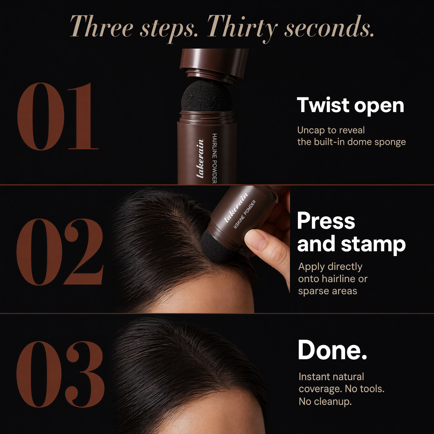 Barra correctora para la línea del cabello